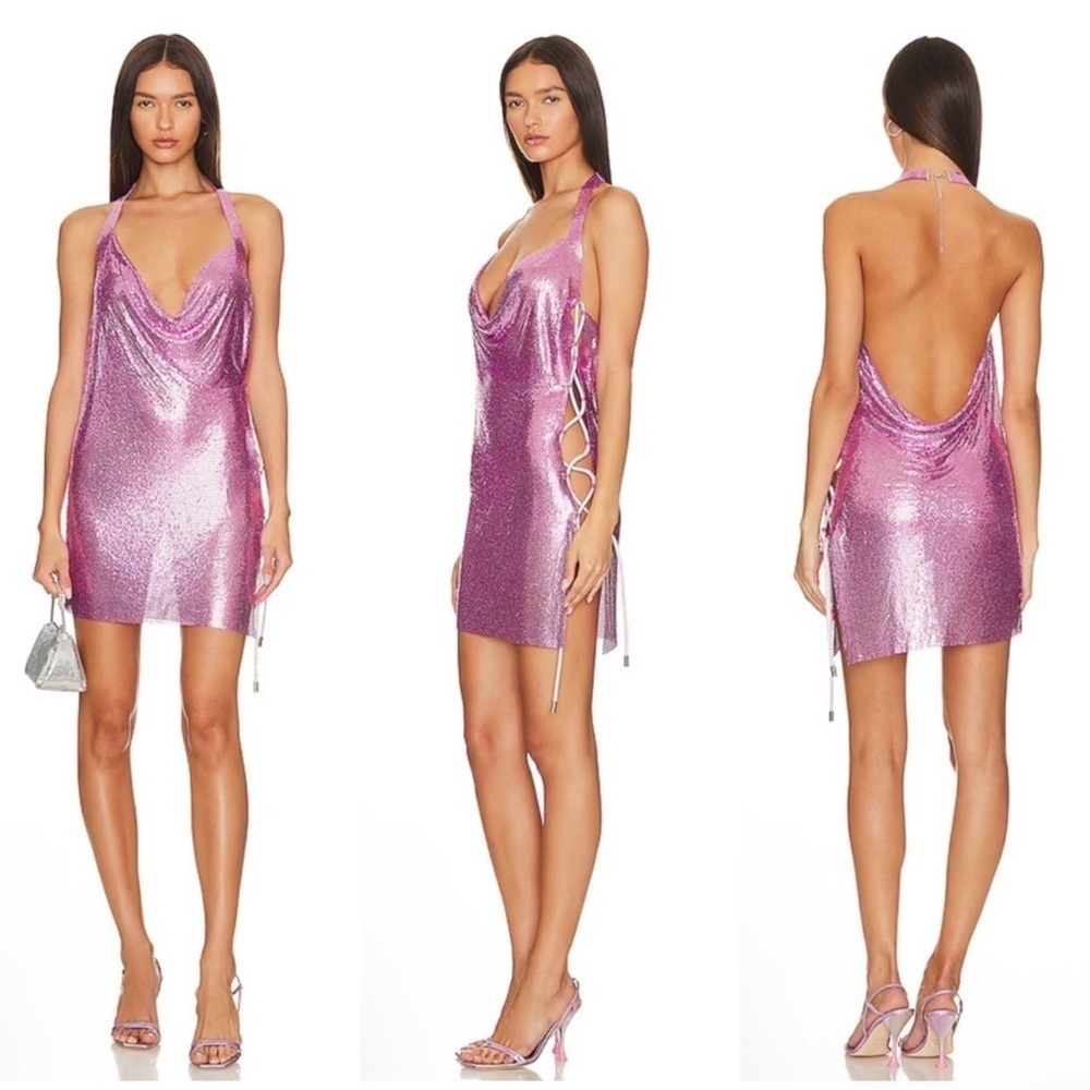 H:ours Millie Mini Dress in Hot Pink Size XS/S